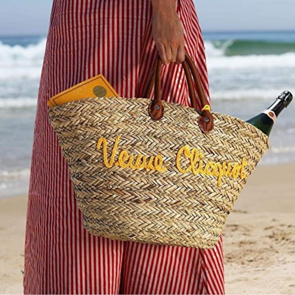 Limited Edition VUEVE CLICQUOT Beach Straw Bag